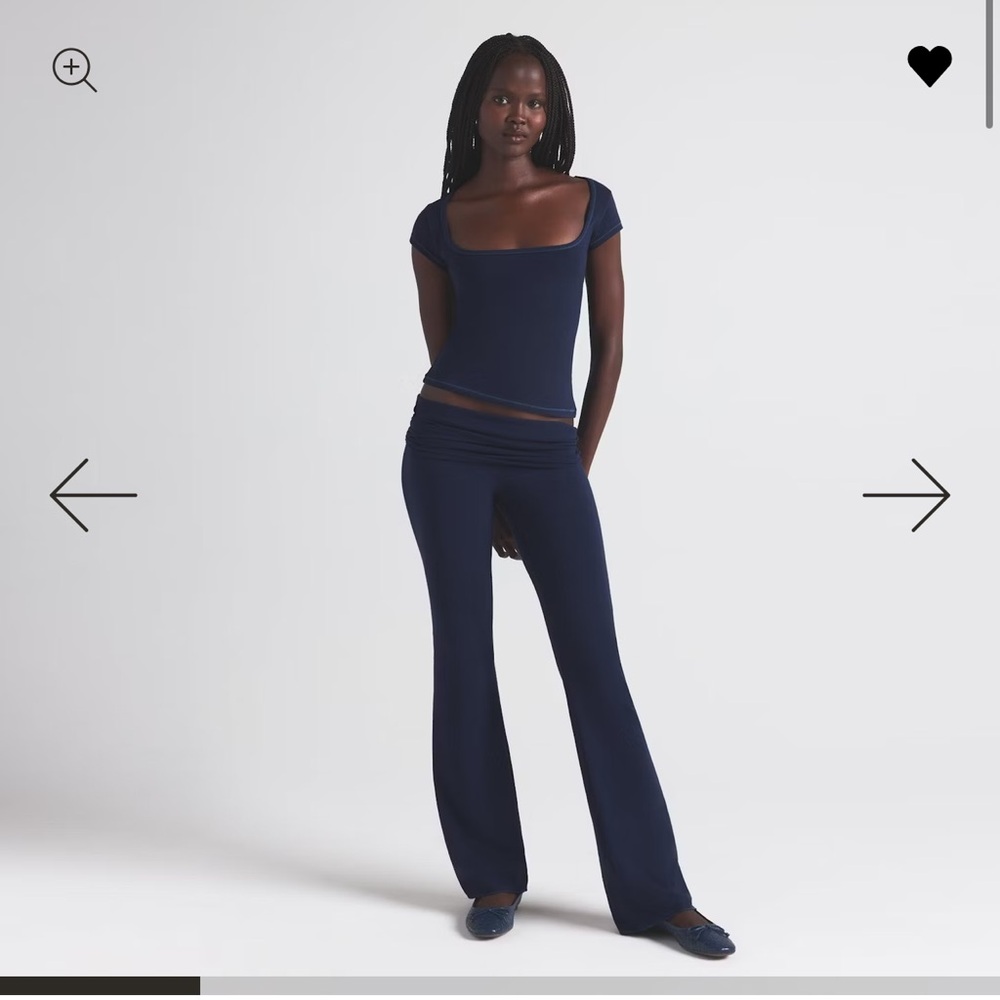 SKIMS Cotton Jersey Foldover Pant